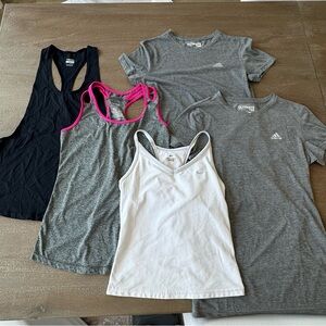 Workout exercise tops (set of 5)